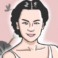 眉毛的女性面部顶部