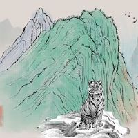 月亮是一个月的虎,这是一个月,一个月。