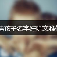 男孩子名字好听文雅何姓